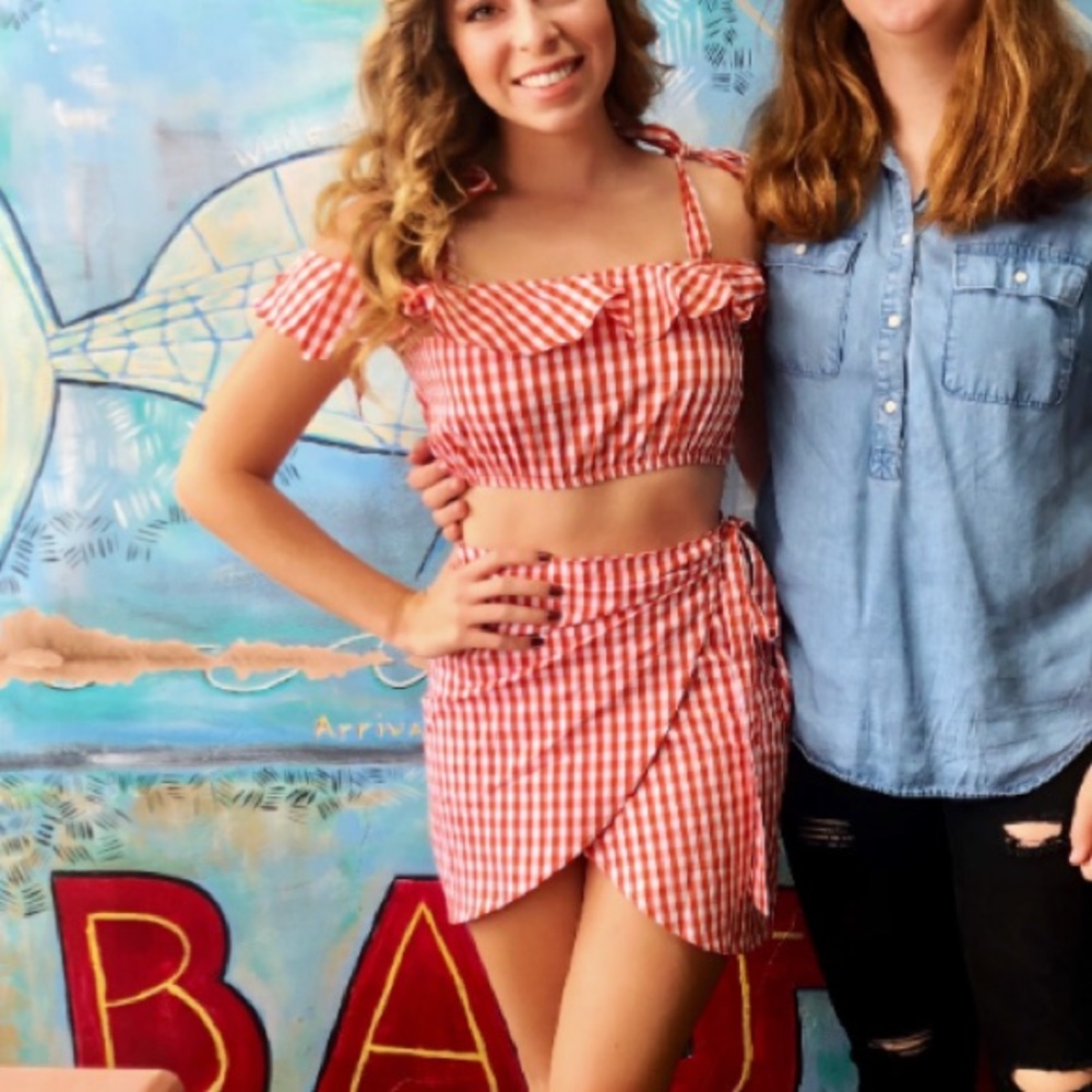 Gingham Summer Skirt Set